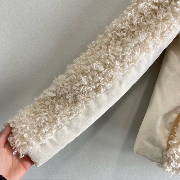 Urban Outfitters Amelie Faux Fur Jacket Cream Small - Picture 7 of 14